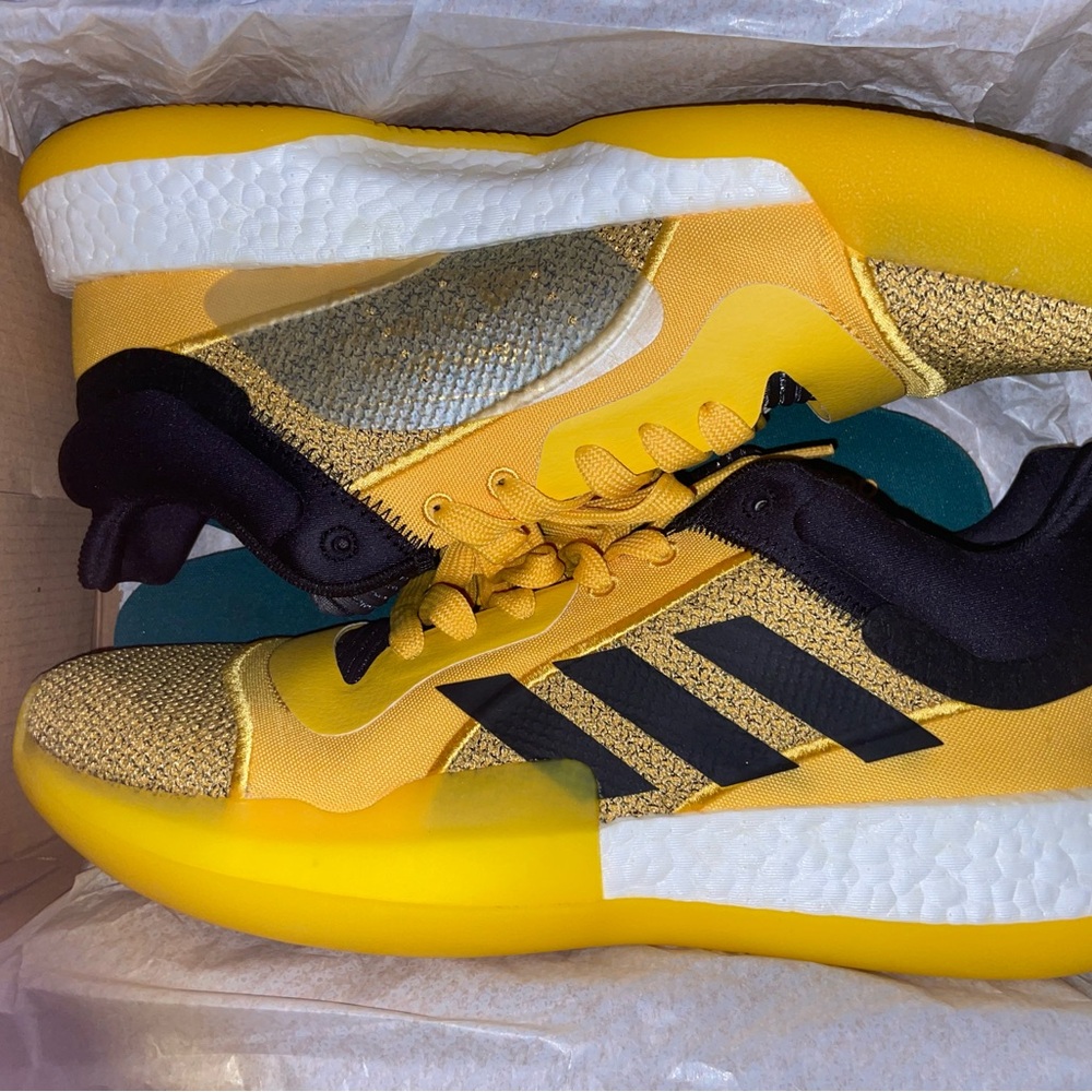Adidas Bold Yellow and Black Athletic Shoes